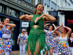 KN - Wellington Batucada at the Courtenay Place Block Party 2024 - photo by Kent Nation