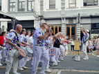 KN - Wellington Batucada at the Courtenay Place Block Party 2024 - photo by Kent Nation