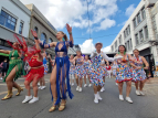 KN - Wellington Batucada at the Courtenay Place Block Party 2024 - photo by Kent Nation