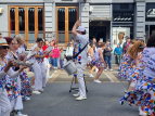 KN - Wellington Batucada at the Courtenay Place Block Party 2024 - photo by Kent Nation