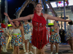 Wellington Batucada at the Courtenay Place Winter Parade - photo by Donna Jennings