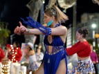 Wellington Batucada at the Courtenay Place Winter Parade - photo by Jeff Mein Smith