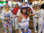 Wellington Batucada at the Courtenay Place Winter Parade - photo by Jeff Mein Smith