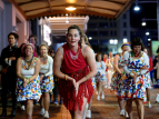 Wellington Batucada at the Courtenay Place Winter Parade - photo by Jeff Mein Smith