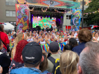 Wellington Batucada at CubaDupa 2023, day 1 - stage show. Photo by Warren Quennell.