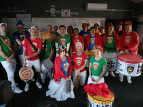 Wellington Batucada team photo at Miramar Central School 2024 - photo by Gina King