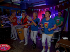 Wellington Batucada drummers at Festas de São João 2019 mini-gig. Photo by El Barrio Latino Bar.