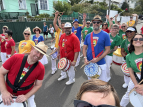 Wellington Batucada at Island Bay Festival Parade 2023. Photo by Rebecca Routhan.