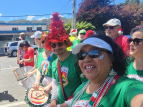 KE - Wellington Batucada at the Stokes Valley Christmas Parade 2024 - photo by Kelly Etuata