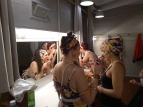 The Menagerie - dancers getting made up - photo by Epu Tararo