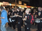 Courtenay Place ninja gig - in formation - photo by Deborah Harris