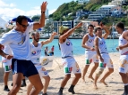 Our dancers (!) at the Footvolley Championship - photo by Footvolley New Zealand