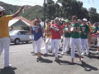 Island Bay Festival Parade 2016 - Tim C directing the band - photo by Alan Shuker