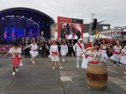 Lions Tour 2017 - All Blacks game gig 1, the dancers, the band and the big screen - photo by John Bosomworth