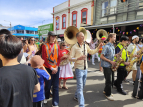 MG - Wellington Batucada in the  Mass Frevo Orchestra at CubaDupa 2025 - photo by Megan Glass