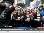 Wellington Batucada in the All Blacks Rugby World Cup 2011 victory parade - TV3