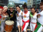 Santa Parade 2013 - Nigel with our beautiful dancers