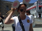 Sevens 2013 day 1 - Kirsty as Danger Mouse