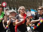2014 Sevens parade - Jeanette, Carin, Caroline, Bene - photo by Mark Mitchell, NZ Herald