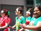 Wellington Santa Parade 2015 - Nicky, Tess, John, Sunita - photo by Alan Shuker