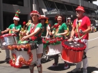 Wellington Santa Parade 2015 - John, Lisa E, Kim, Shelly, Alan - photo by Alan Shuker