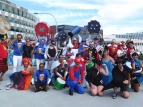 Wellington Rugby Sevens 2016 day 1 - superheroes at the stadium - photo by Alan Shuker