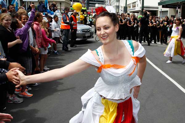 Batucada dancer in the Sevens parade