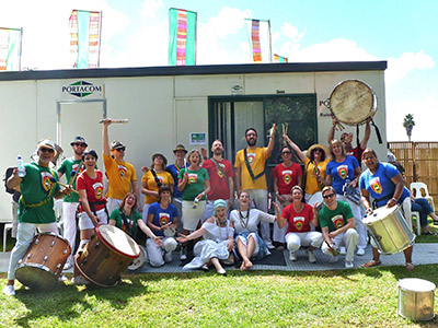 Wellington Batucada group photo after our WOMAD gig - photo by Graham Dwyer