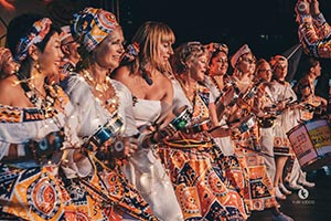 Tamborims and agogos onstage at CubaDupa 2018