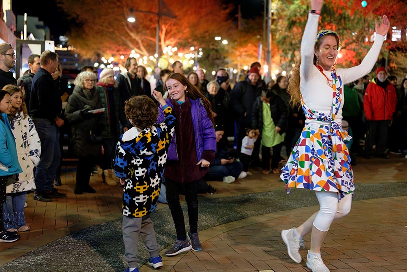 Wellington Batucada at the Courtenay Place Winter Parade - photo by Jeff Mein Smith