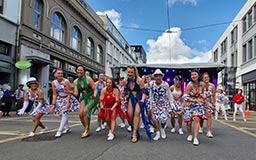 Wellington Batucada at the Courtenay Place Block Party 2024 - photo by Kent Nation