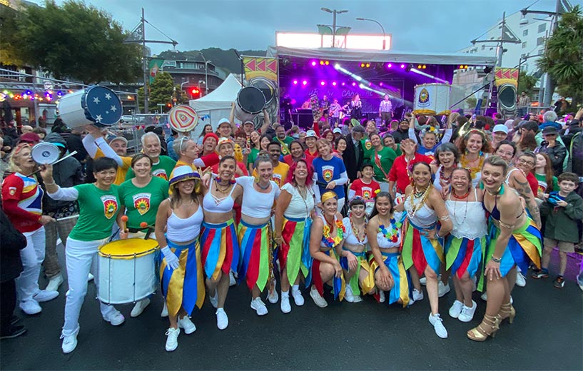 Wellington Batucada at Courtenay Carnival - New Year’s Eve 2024 - photo by Alison Green