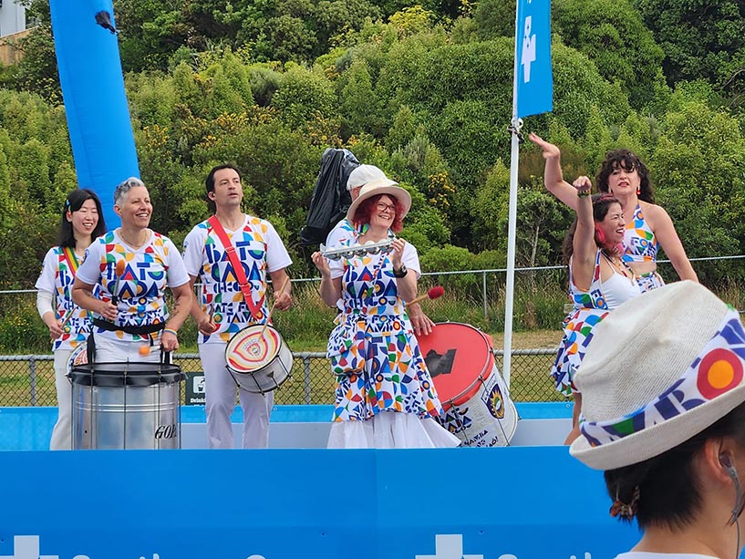 Wellington Batucada at Round the Bays 2025 - photo by Kelly Etuata