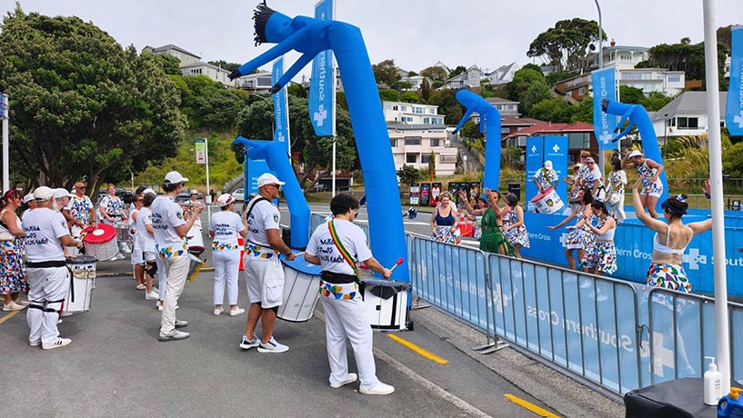 Wellington Batucada at Round the Bays 2025 - photo by Yin Zhu