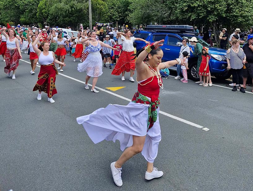 Wellington Batucada at the Stokes Valley Christmas Parade 2024 - photo by Kent Nation