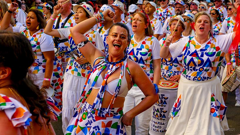 Wellington Batucada at CubaDupa 2025 - photo by Yuanindya Inggita