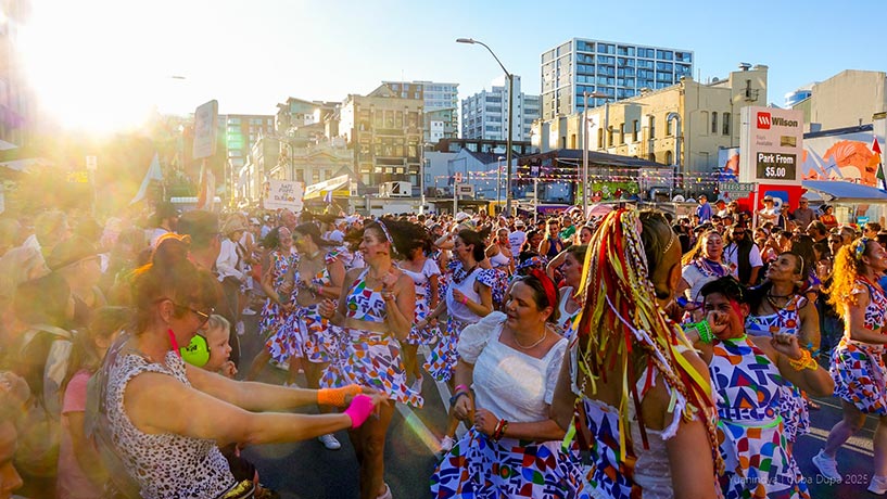 Wellington Batucada at CubaDupa 2025 - photo by Yuanindya Inggita