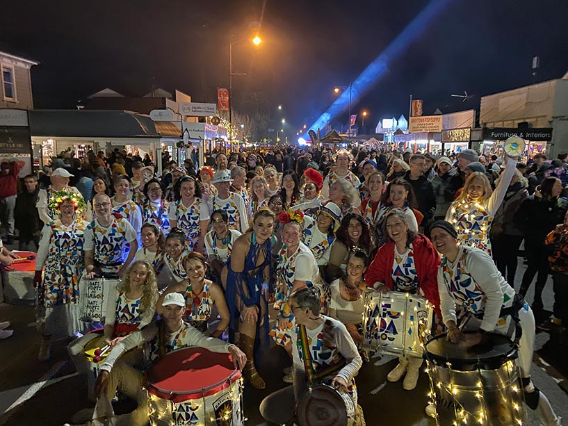 Wellington Batucada at Greytown Festival of Christmas 2025 - photo by Alison Green